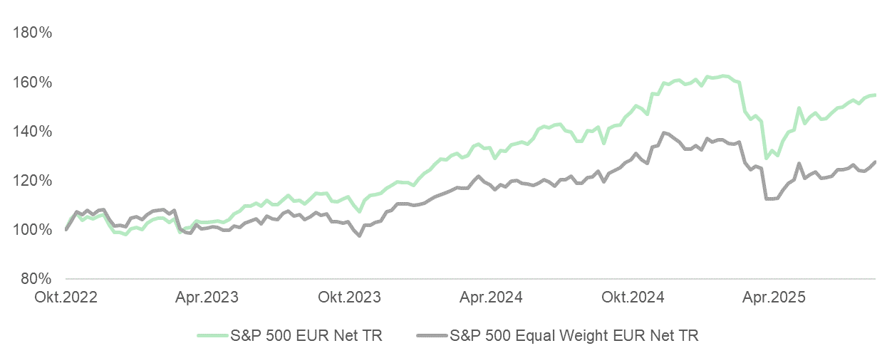 Performance S&P 500 vs. S&P 500 Equal Weight